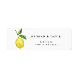 Rustic Citrus Lemon Wedding Etiket