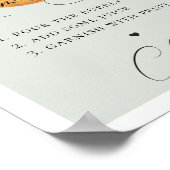 Rustic Citrus Oranje mam-osa Bar Poster (Hoek)