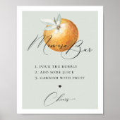 Rustic Citrus Oranje mam-osa Bar Poster (Voorkant)