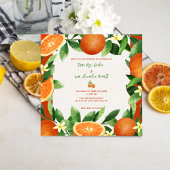 Rustic Citrus Orchard Magnetic Wedding Invitation