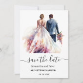 Rustic Classic Boho Floral Bewaar de datum Save The Date (Voorkant)