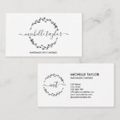 Rustic Classic Lavender Wreath Logo Visitekaartje (Voorkant / Achterkant)