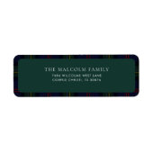 Rustic Classic Tartan Retouradres Etiket (Voorkant)