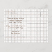 Rustic Classy Elegant Plaid Pattern Feestdagenkaart (Achterkant)