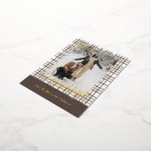 Rustic Classy Elegant Plaid Pattern Gold Folie Feestdagen Briefkaart (Gedraaid)