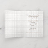 Rustic Classy Elegant Plaid Pattern Gold Folie Feestdagenkaart (Binnenlaag)