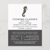 Rustic Clay Seahorse, Seafood, kookklassen Flyer (Voorkant)