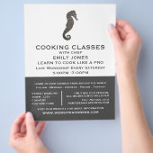 Rustic Clay Seahorse, Seafood, kookklassen Flyer (Hand)