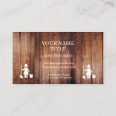 Rustic Cleaning Service-Visitekaartje met dubbelzi Visitekaartje (Achterkant)