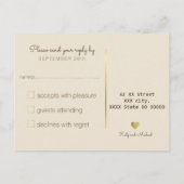 Rustic Clear Wood Love Wedding RSVP Uitnodiging Briefkaart (Achterkant)