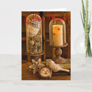 Rustic Cloche Christmas Kaart
