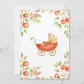 Rustic Clothesline Apple Girl Baby Shower Kaart (Achterkant)