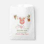 Rustic Clothesline Apple Locally Grown Baby Shower Bedankzakje (Voorkant)