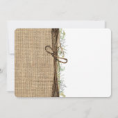 Rustic Coastal Beach Starfish Burlap & Greenery Kaart (Achterkant)