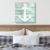 Rustic Coastal Decor Anchor Canvas Afdruk (Insitu (Slaapkamer))