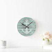 Rustic Coastal Decor Anchor Ronde Klok (Huis)