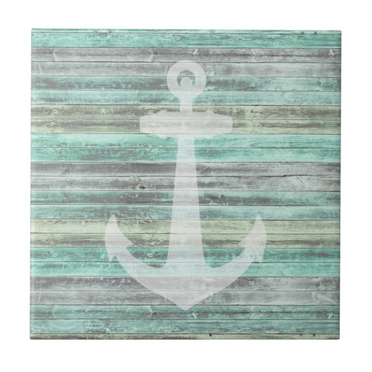 Rustic Coastal Decor Anchor Tegeltje (Voorkant)
