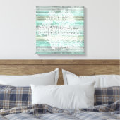 Rustic Coastal Decor Coral Canvas Afdruk (Insitu (Slaapkamer))
