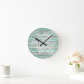 Rustic Coastal Decor Coral Ronde Klok (Huis)