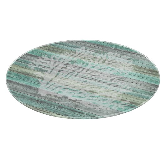 Rustic Coastal Decor Coral Snijplank (Hoek)