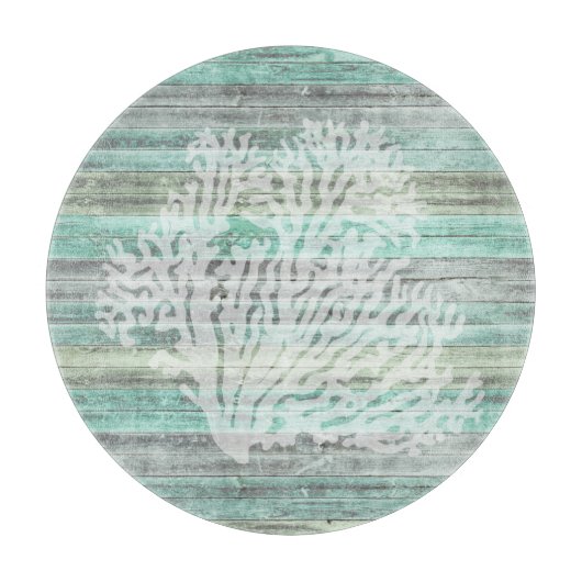 Rustic Coastal Decor Coral Snijplank (Voorkant)