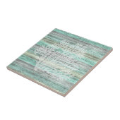 Rustic Coastal Decor Coral Tegeltje (Zijkant)