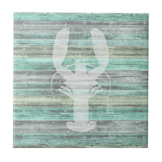 Rustic Coastal Decor Lobster Tegeltje (Voorkant)
