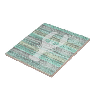 Rustic Coastal Decor Lobster Tegeltje