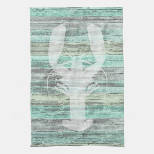 Rustic Coastal Decor Lobster Theedoek (Verticaal)