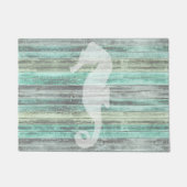 Rustic Coastal Decor Seahorse Deurmat (Voorkant)