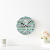 Rustic Coastal Decor Seahorse Ronde Klok (Huis)