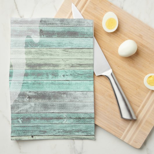 Rustic Coastal Decor Seahorse Theedoek (Quarter Fold)