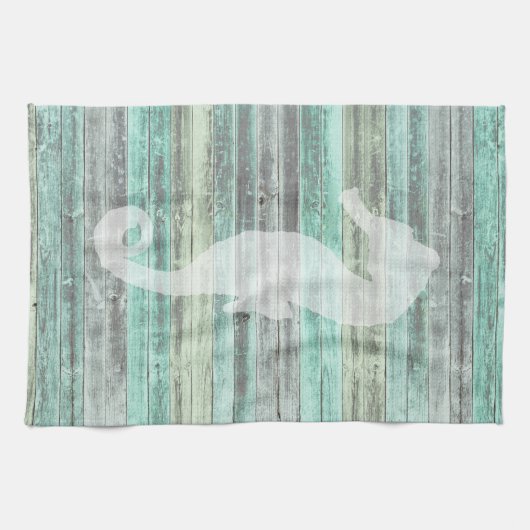 Rustic Coastal Decor Seahorse Theedoek (Horizontaal)