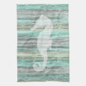 Rustic Coastal Decor Seahorse Theedoek (Verticaal)
