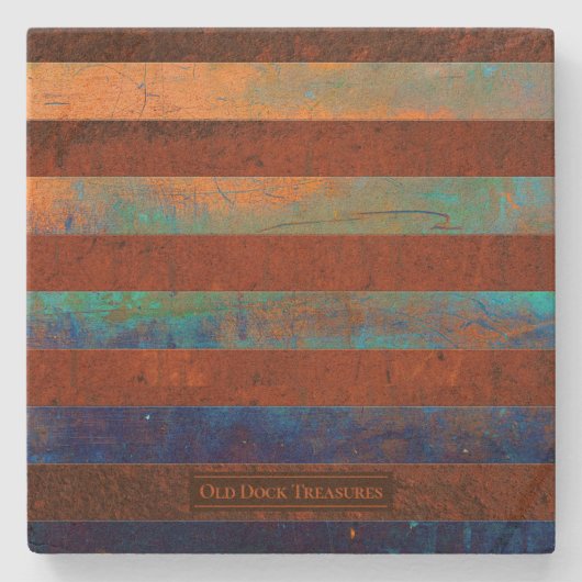 Rustic Coastal Stone Coasters Stenen Onderzetter (Voorkant)