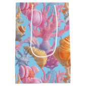 Rustic Coastal - Zeeschelpen, Zeesterren, Reef (18 Medium Cadeauzakje (Achterkant)