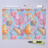 Rustic Coastal - Zeeschelpen, Zeesterren, Reef (18 Tissuepapier (Craft)