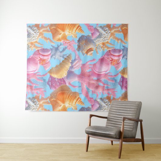 Rustic Coastal - Zeeschelpen, Zeesterren, Reef (18 Wandkleed (In Situ (horizontaal))