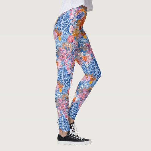 Rustic Coastal - Zeeschelpen, Zeesterren, Reef (19 Leggings (Rechts)