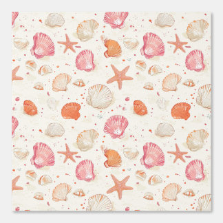 Rustic Coastal - Zeeschelpen, Zeesterren, Reef (28 Behang