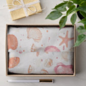 Rustic Coastal - Zeeschelpen, Zeesterren, Reef (28 Tissuepapier (Geschenk)