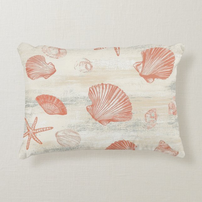 Rustic Coastal - Zeeschelpen, Zeesterren, Reef (29 Accent Kussen (Voorkant)