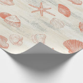Rustic Coastal - Zeeschelpen, Zeesterren, Reef (29 Cadeaupapier (Hoek)