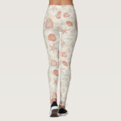 Rustic Coastal - Zeeschelpen, Zeesterren, Reef (29 Leggings (Achterkant)