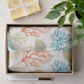 Rustic Coastal - Zeeschelpen, Zeesterren, Reef (9) Tissuepapier (Geschenk)