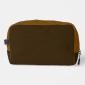 Rustic Cocoa Brown Travel Toilettas Toilettasje (Voorkant)