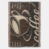 Rustic Coffee Bar Decor Gift Deken (Voorkant Verticaal)