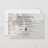 Rustic Coffee Bean-Love is Brewing Weddenkaart Kaart (Voorkant)