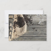 Rustic Coffee Bean-Love is Brewing Weddenkaart Kaart (Achterkant)