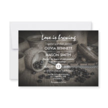 Rustic Coffee Bean-Love is het brouwen van bruilof